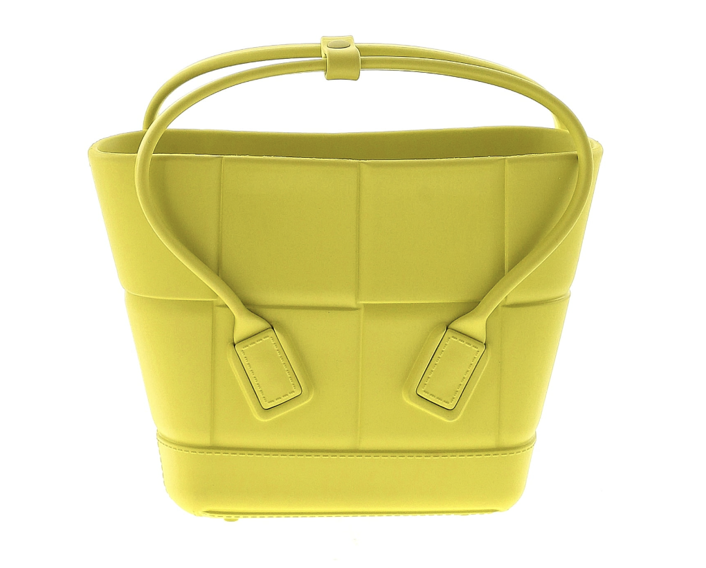 Bottega Veneta Yellow Arco mini rubber tote bag