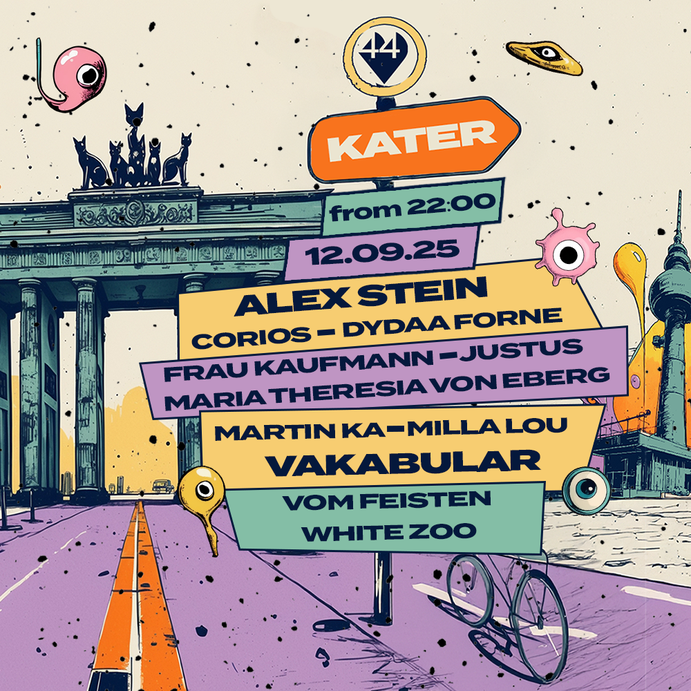 we celebrate another night at one of the best electronic music clubs in berlin - kater . with international headliners like vakabular from koh phangan and alex stein. alongside our resident crew and other local heroes. expect downtempo, indie house, tech house and techno on the main floor