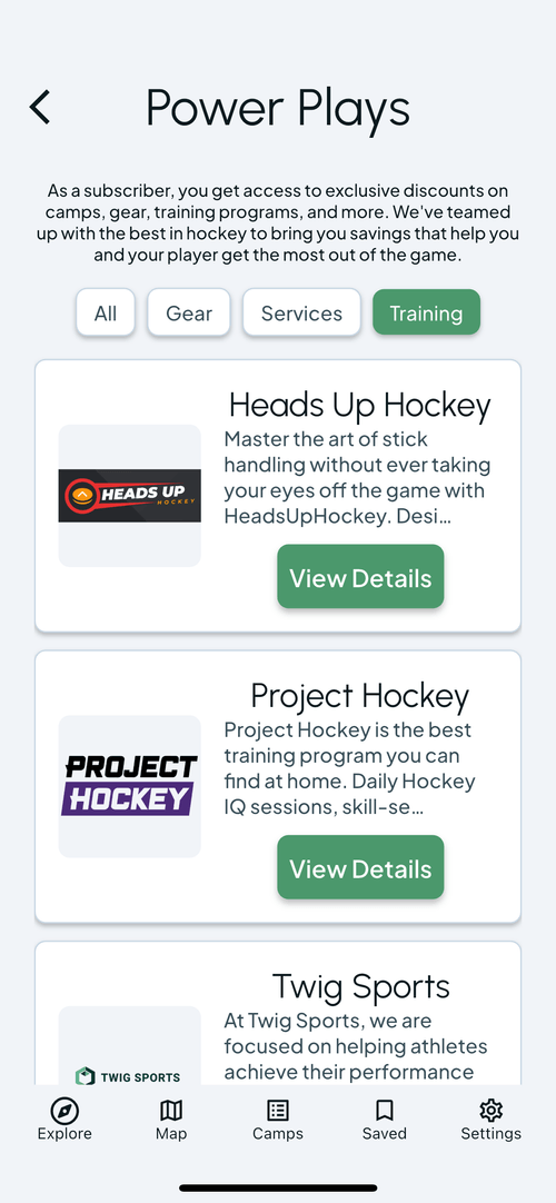screenshot of power plays