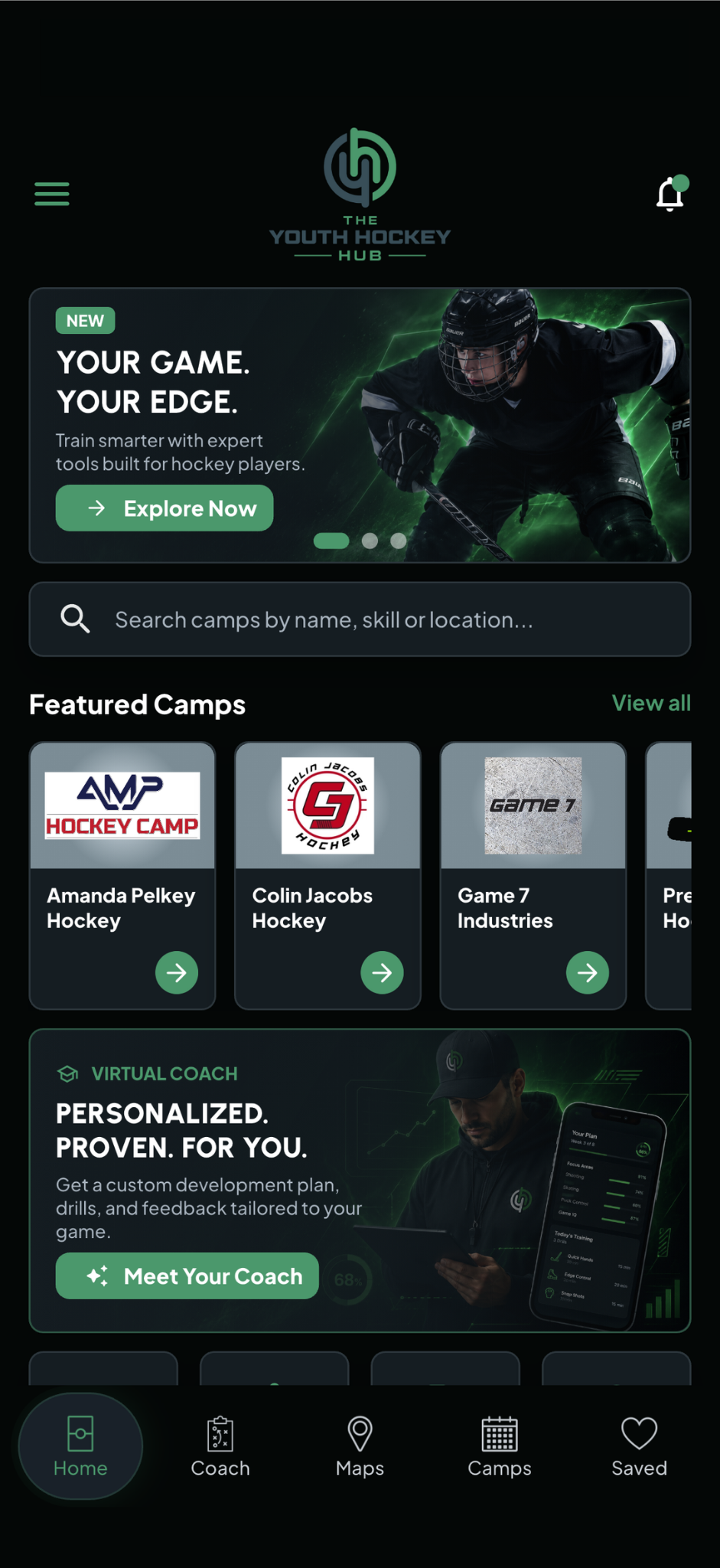 Screenshot of Explore Screen