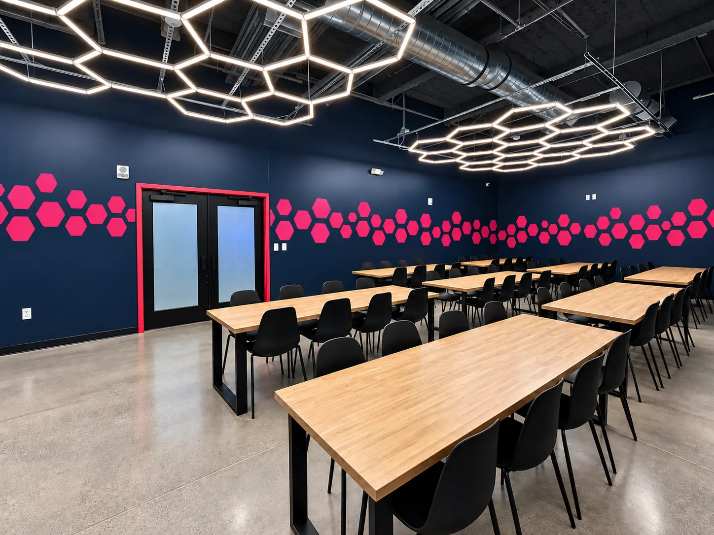 Private event room with seating at BRKTHROUGH
