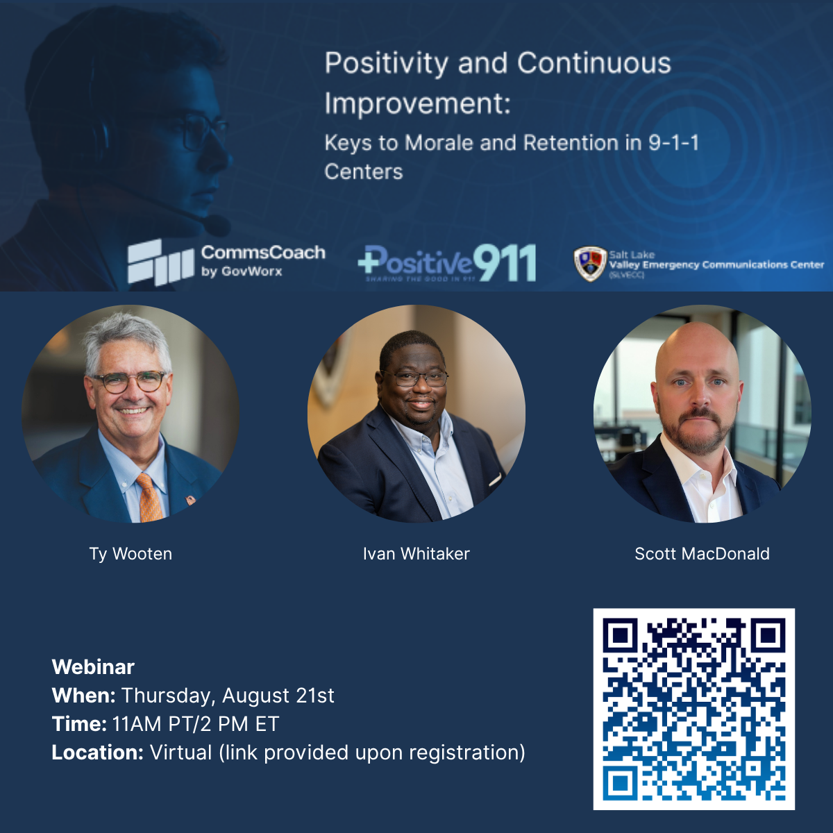 Webinar Announced: Creating an Environment of Positivity and Continuous Improvement in 9-1-1