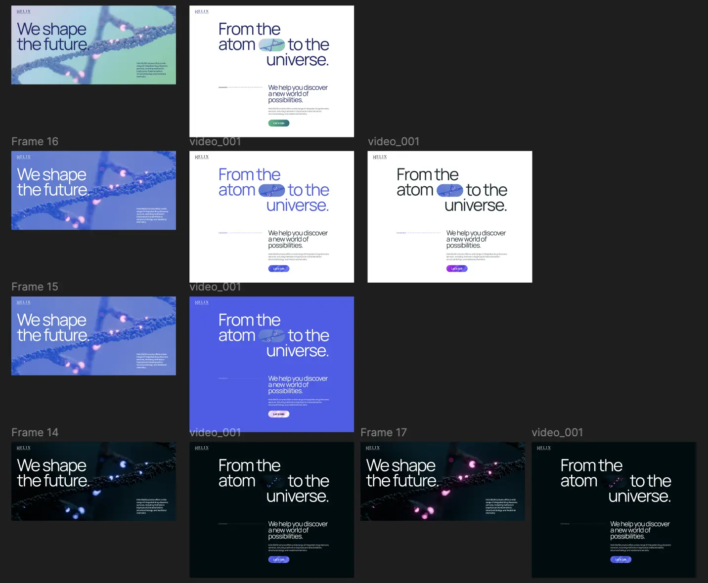 We tried different layouts before they were polished