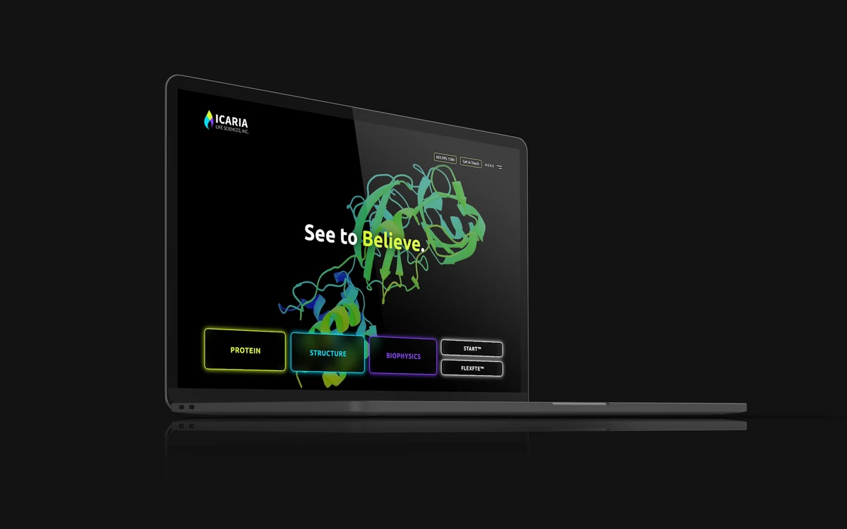 Bold and dynamic landing page