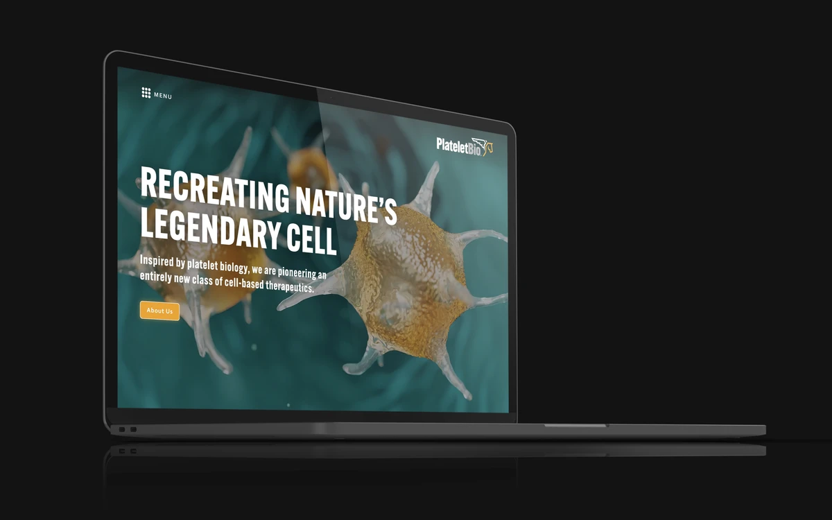 PlateletBio home page header section
