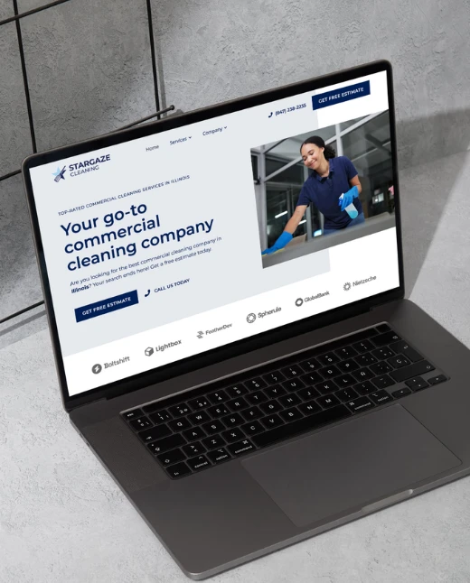 Cleaning company website.