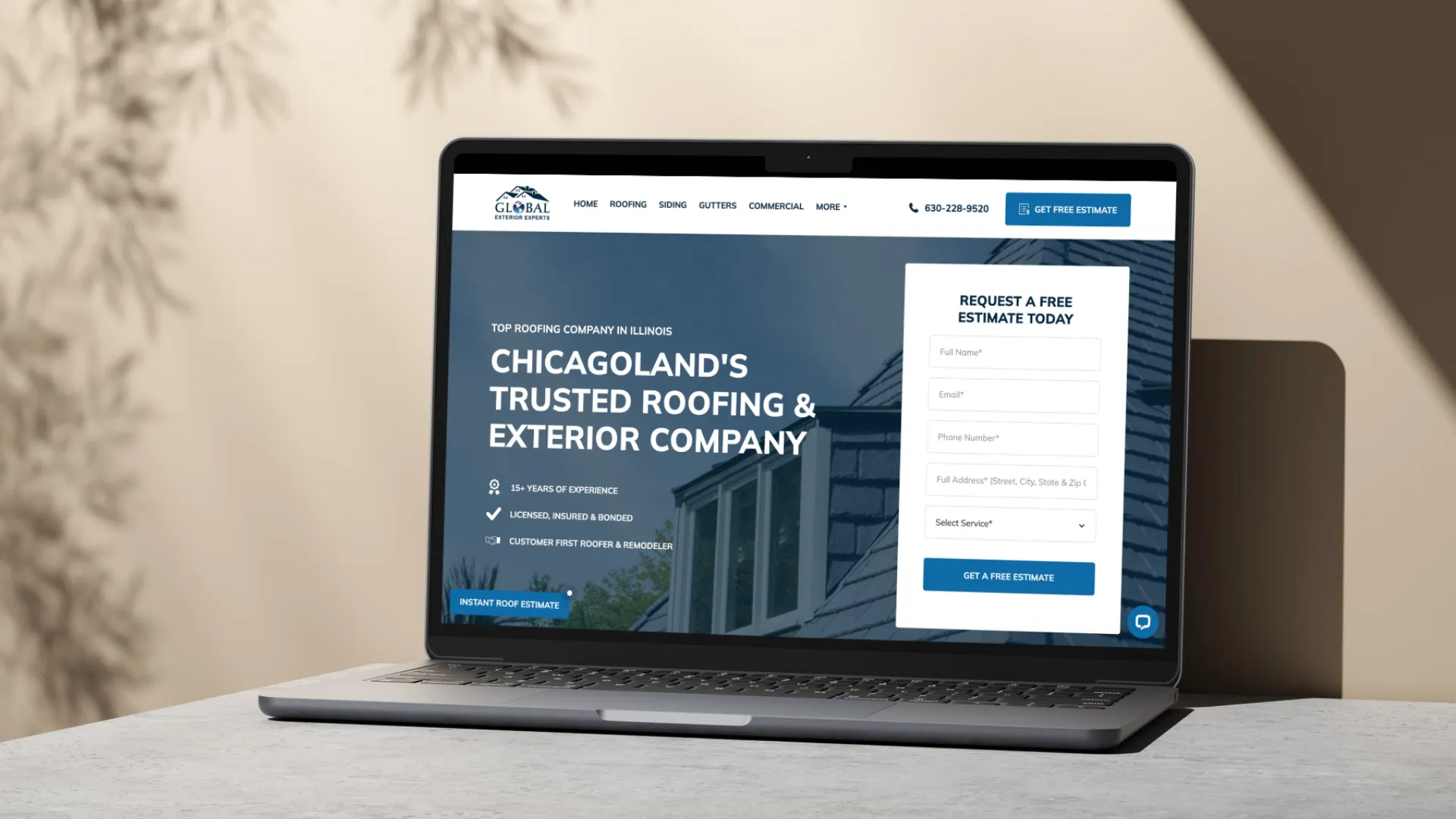 Roofing website