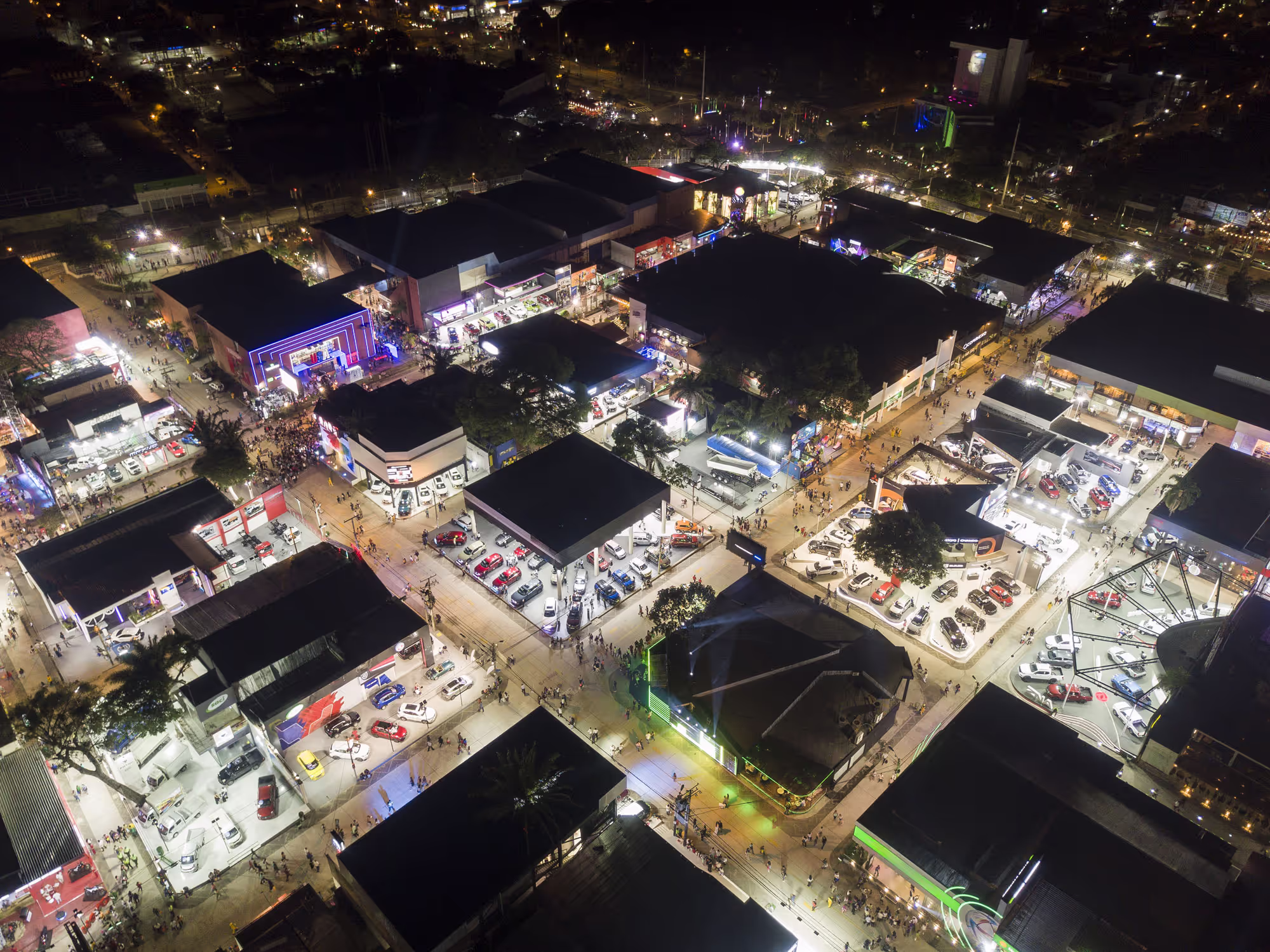 Foto aérea del campo ferial