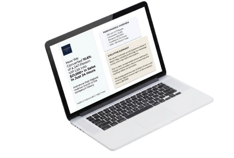 Laptop showing the Black Friday campaign case study