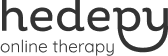 Hedepy logo with text 'online therapy' underneath.
