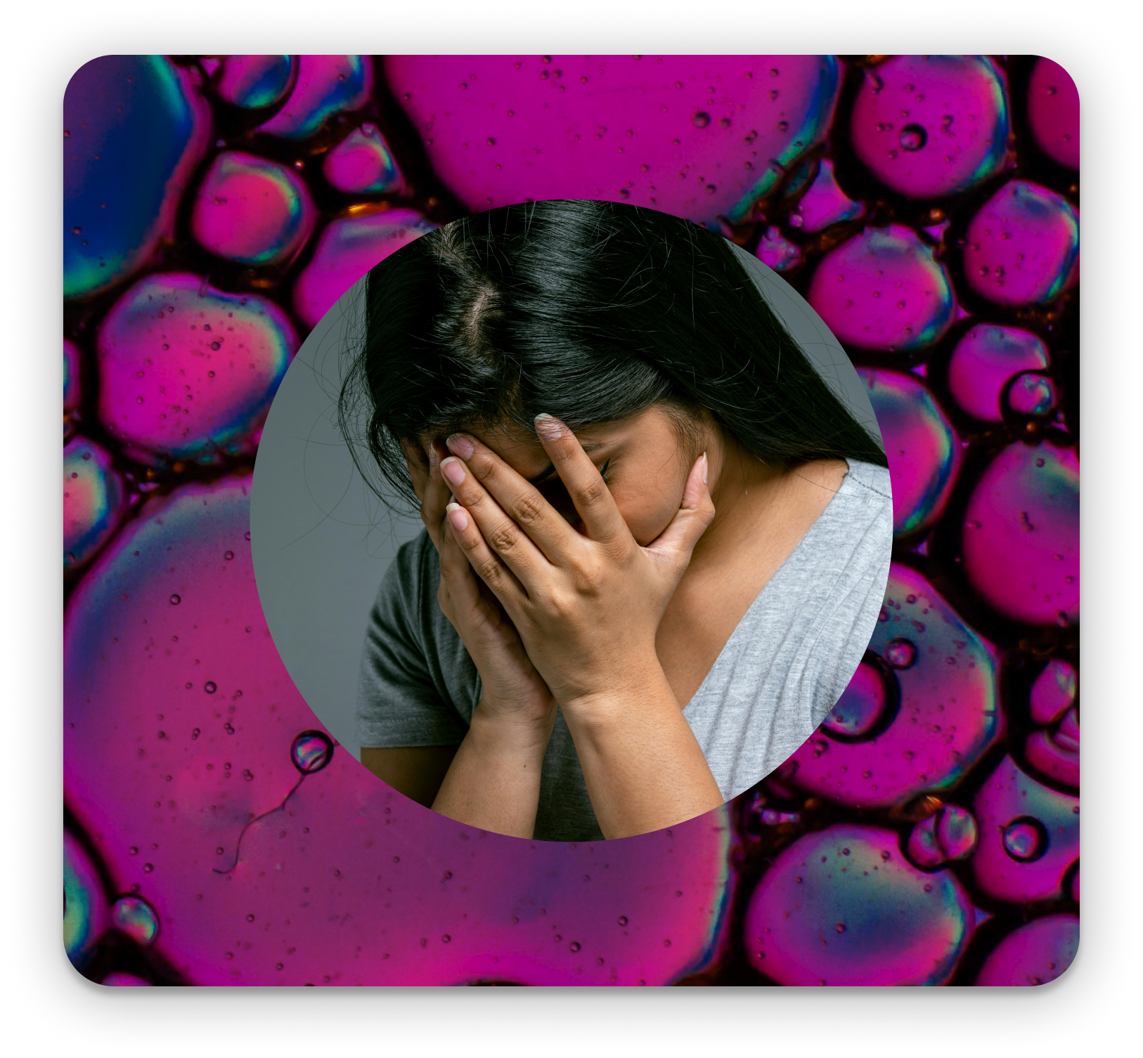 A person who is tired and stressed out.