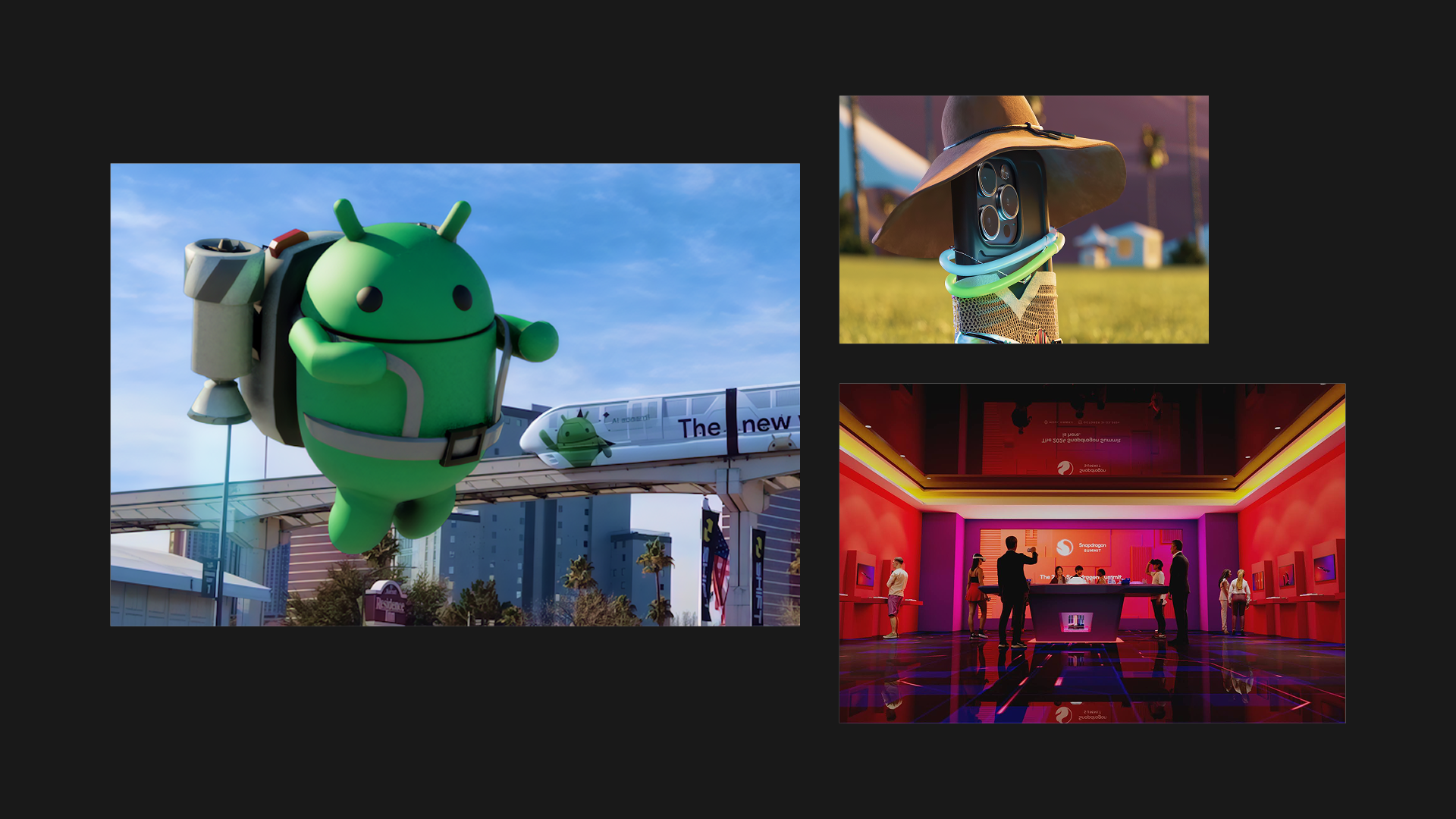 Google CES, Google BPF and Snapdragon Photo collage.