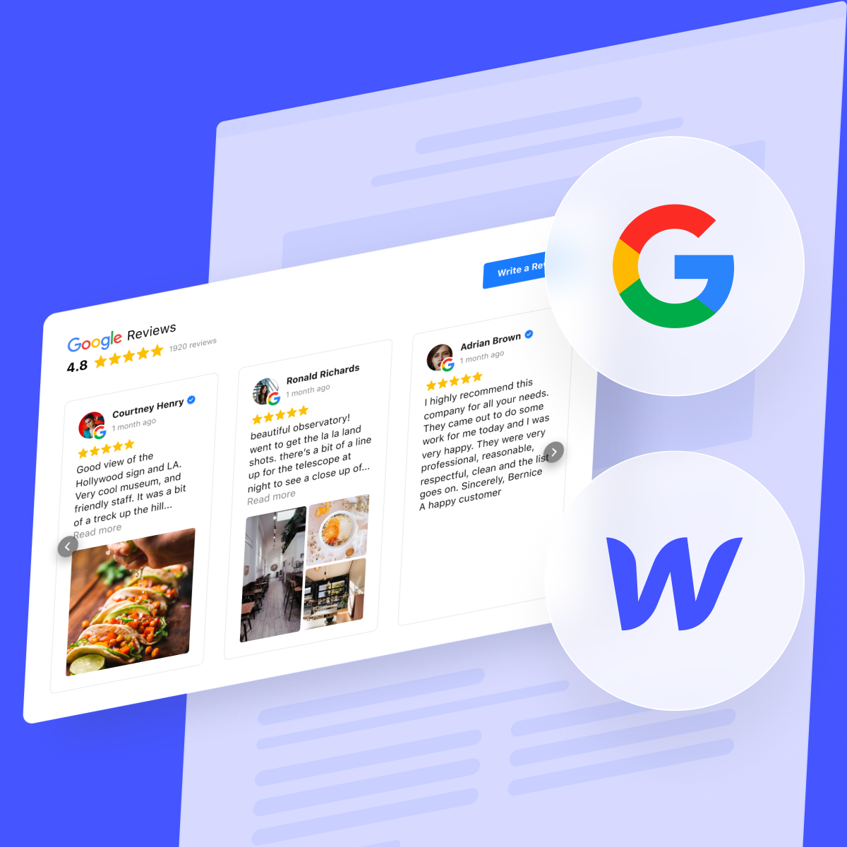 Webflow Google Reviews