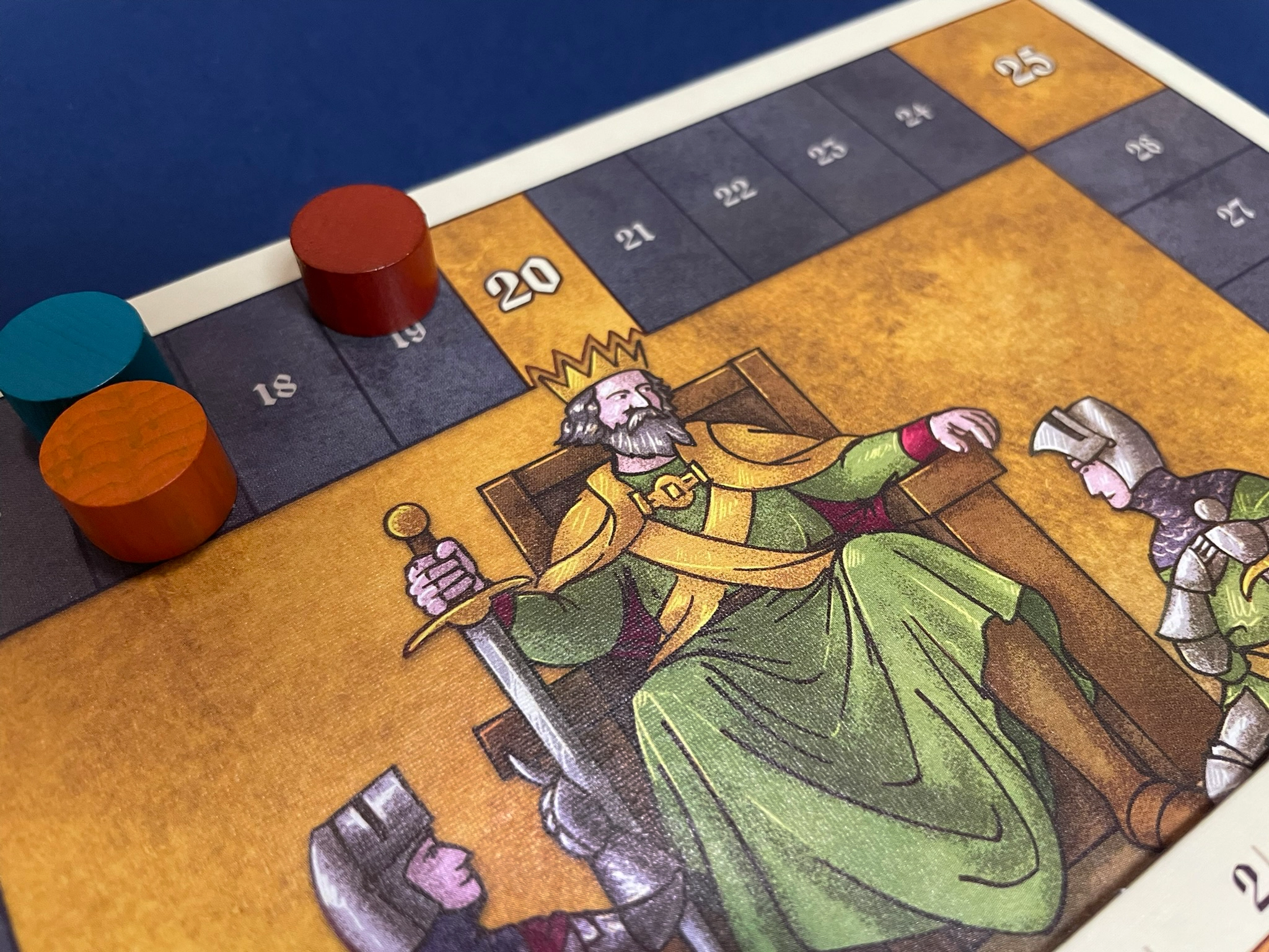 Delivery board close-up with the king Sigismund and score track