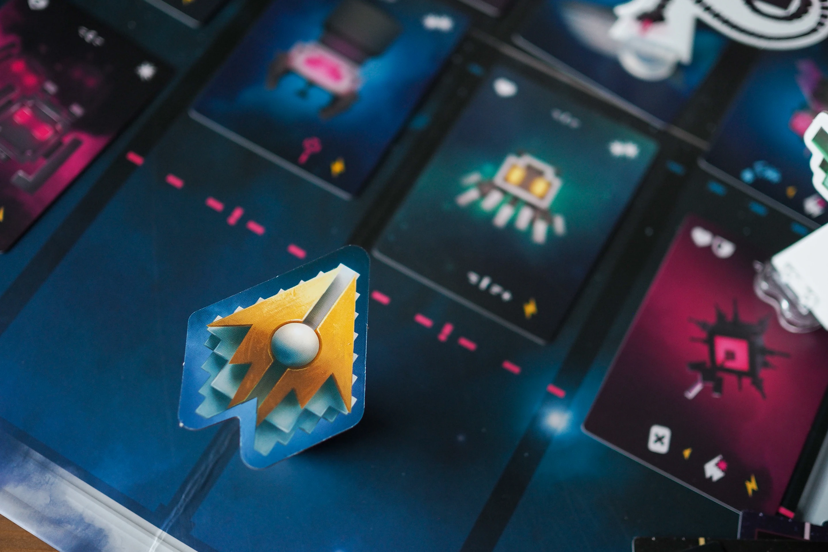 Game board with invaders and player ship