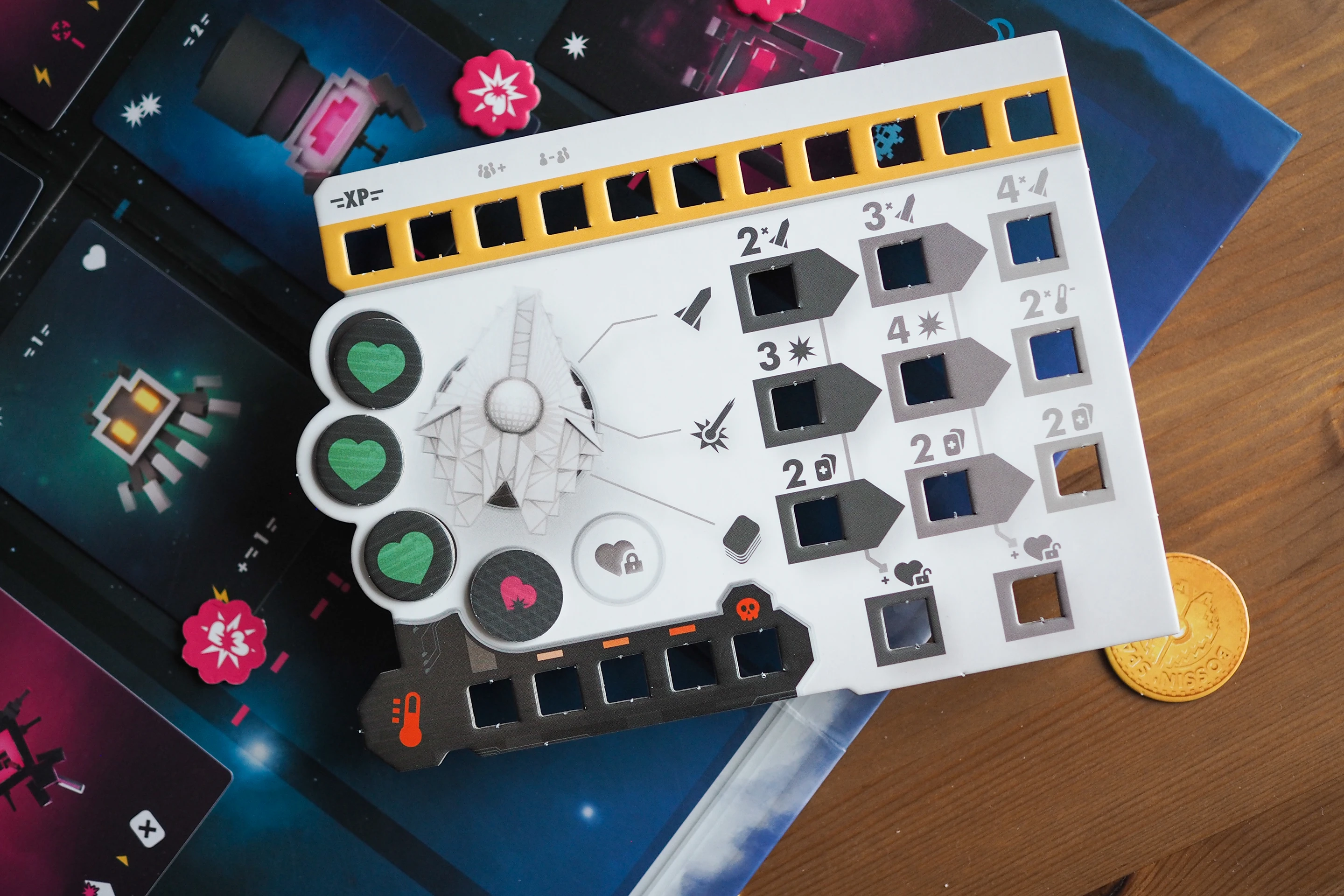 Ship board with upgrades