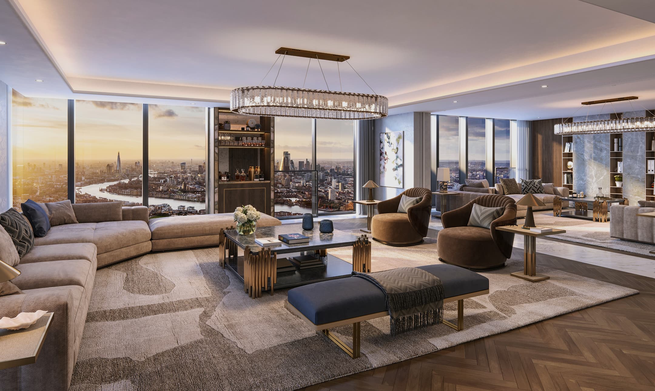 The Pinnacle Penthouse, indicative furnished CGI