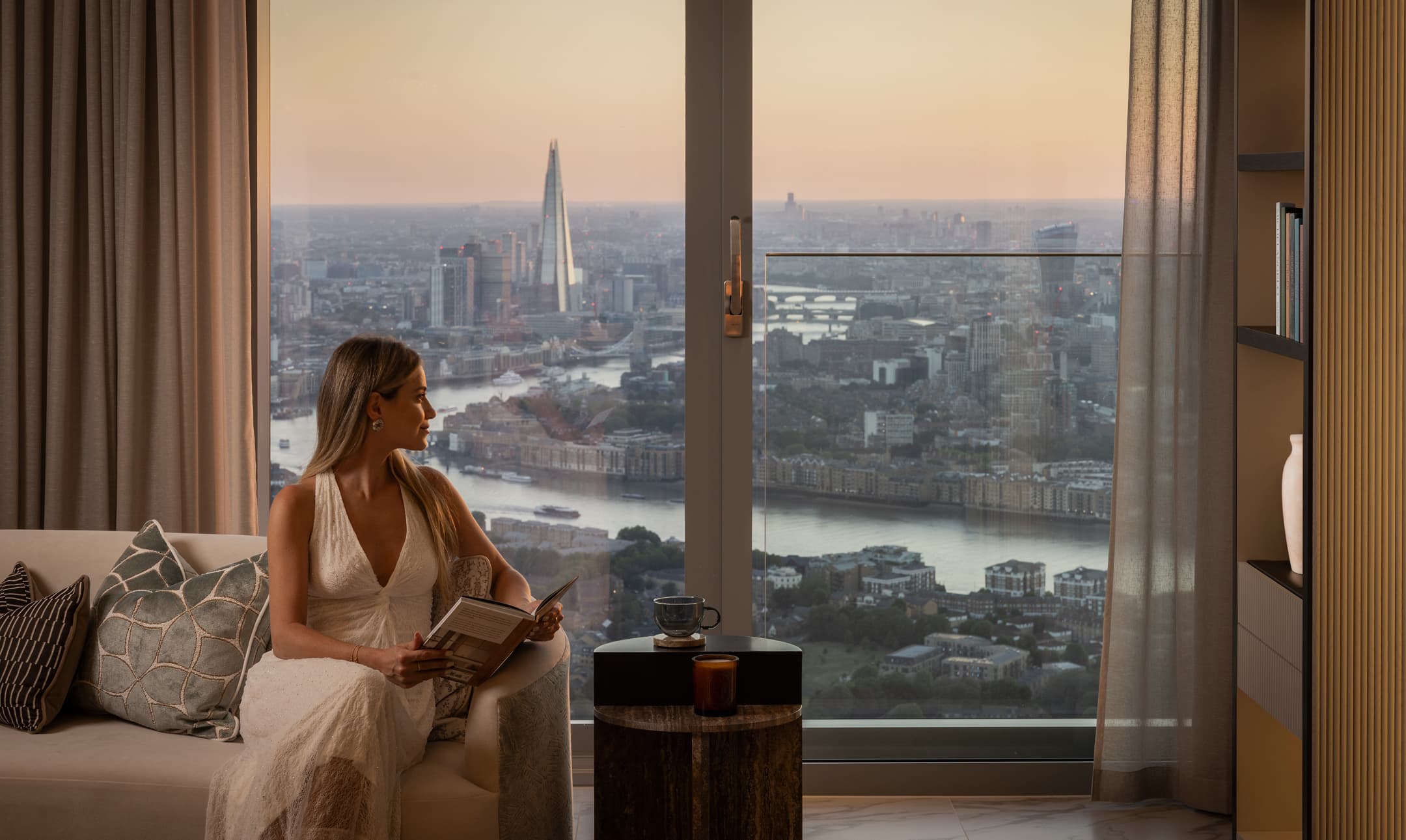 Sunset over the River Thames from the penthouse