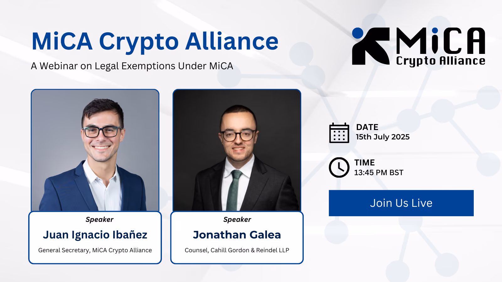 Webinar: "Defending Decentralisation: Why Bitcoin and Similar Assets Should Remain Out of Scope"