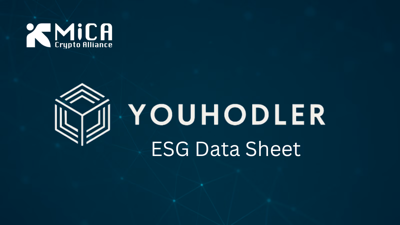 MiCA Crypto Alliance Delivers MiCA Sustainability Data for YouHodler