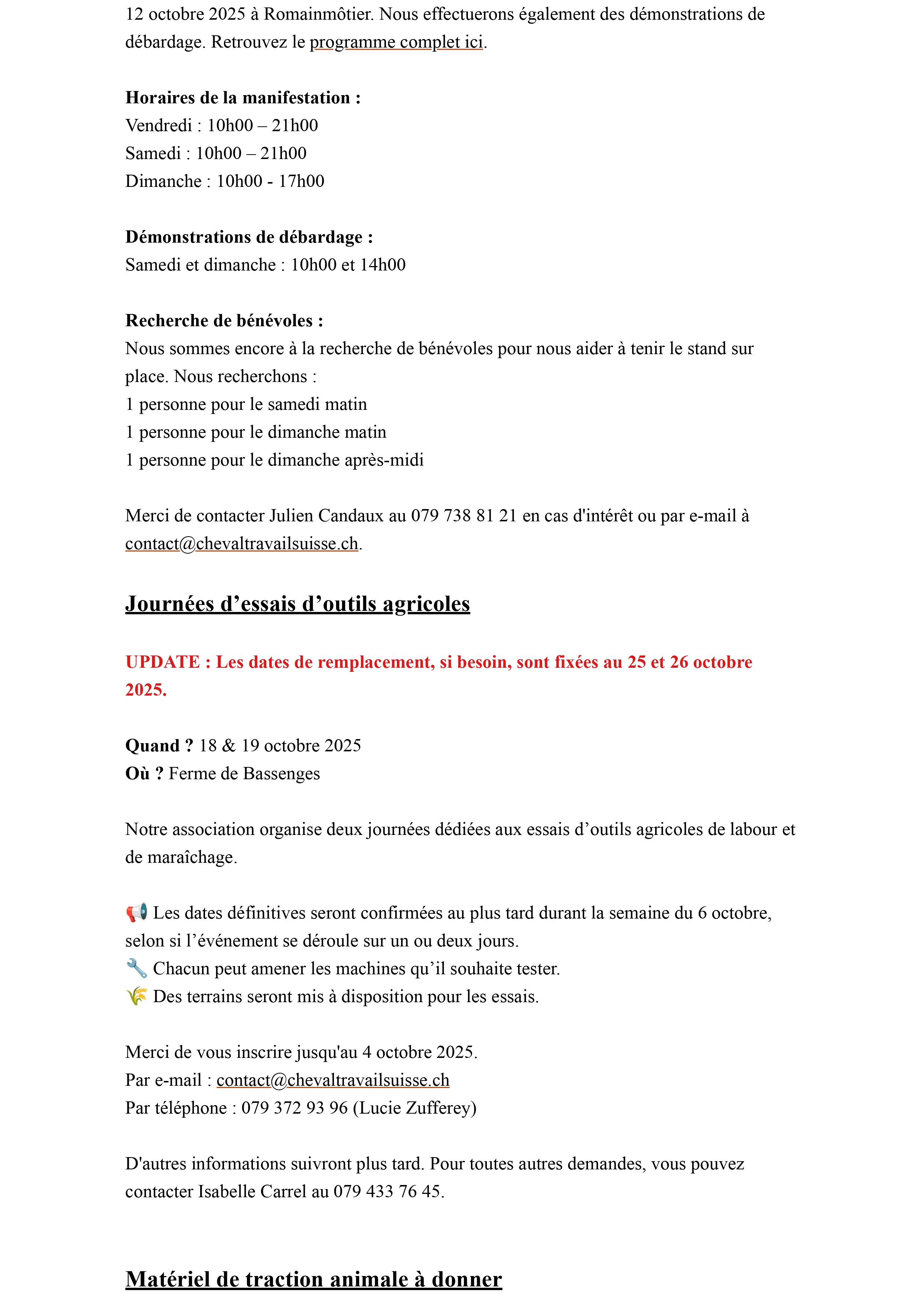 Journée vaudoise d'archéologie