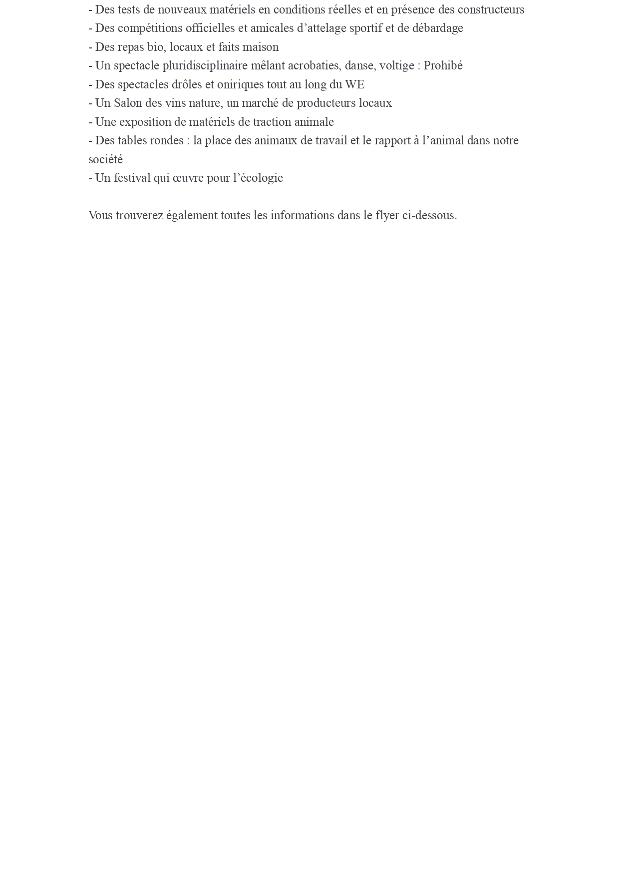 Newsletter Cheval Travail Suisse