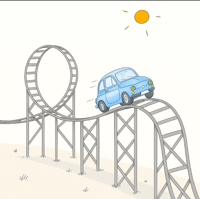 Soms voelt het leven als een achtbaan