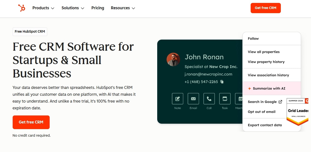 ai lead generation hubspot crm