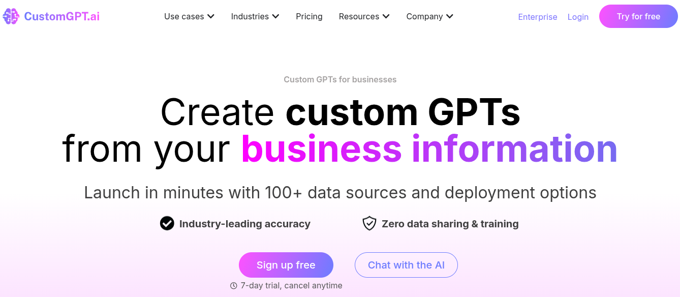 customgpt ai sales agent