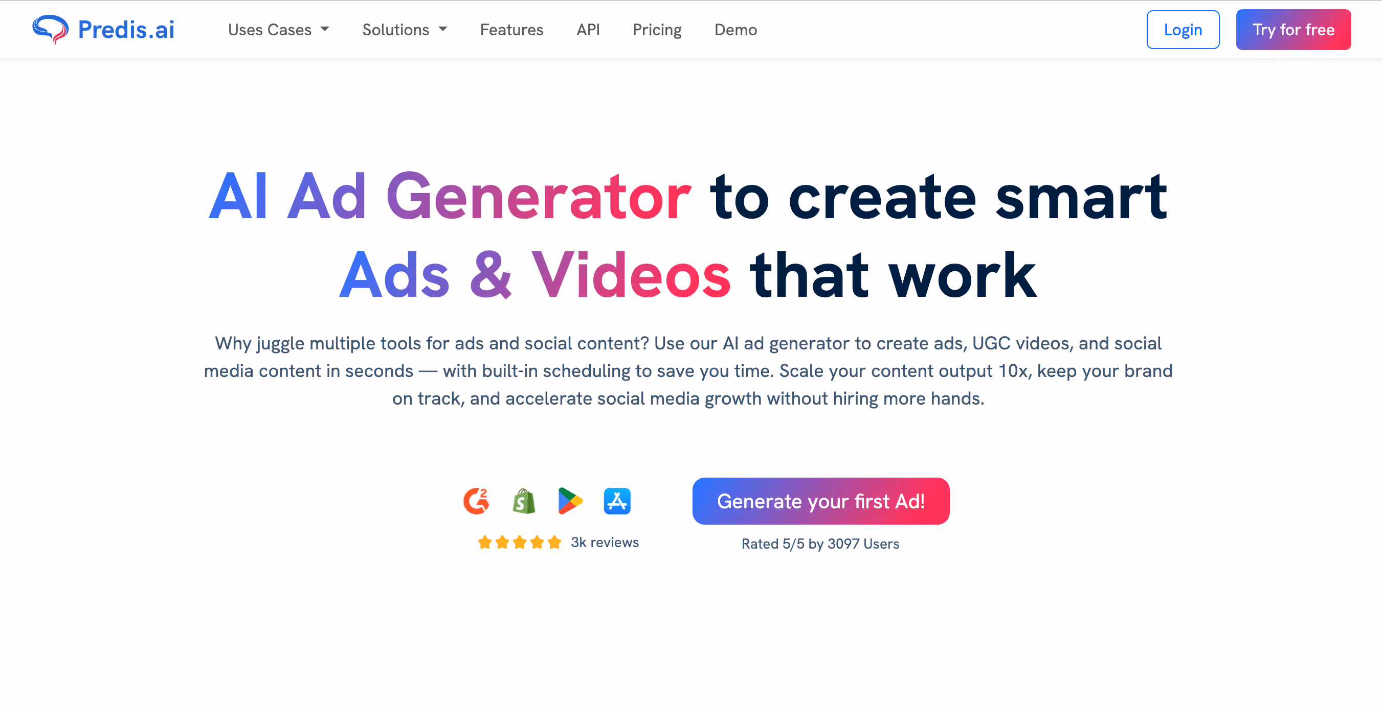 predis ai content creation tool
