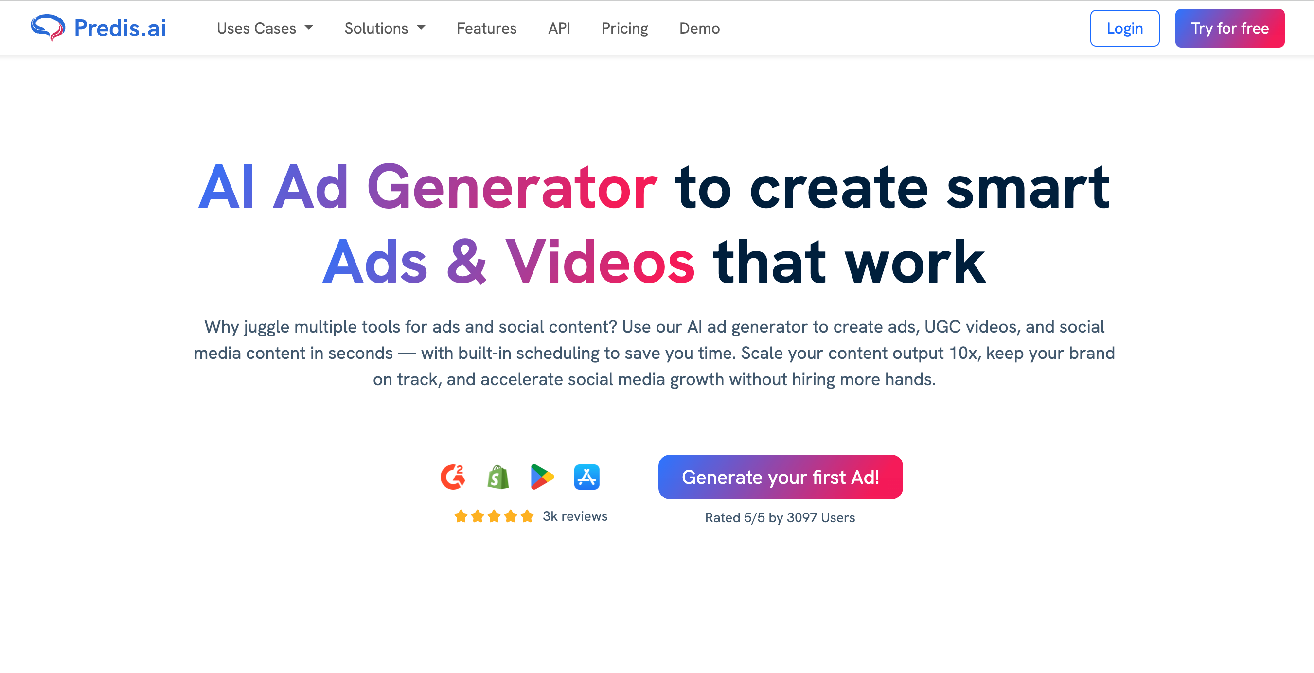 predis ai content creation tool