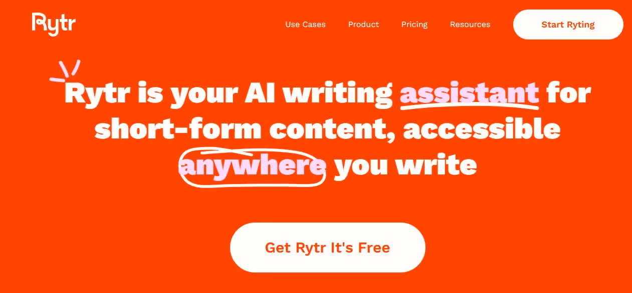 ai seo writing with rytr