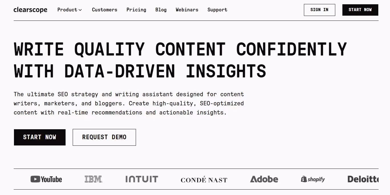 content grading with clearscope