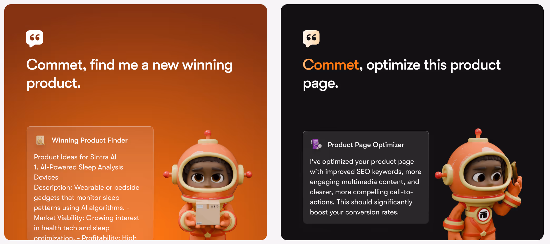 commet ai ecommerce assistant