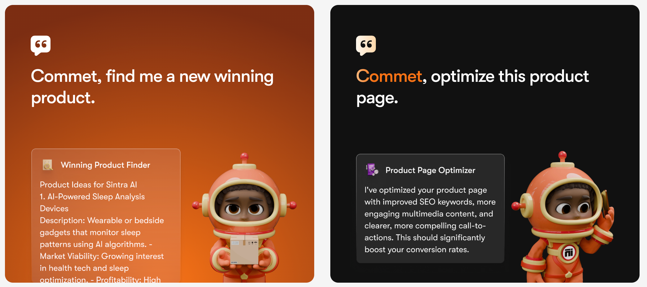 commet ai ecommerce assistant