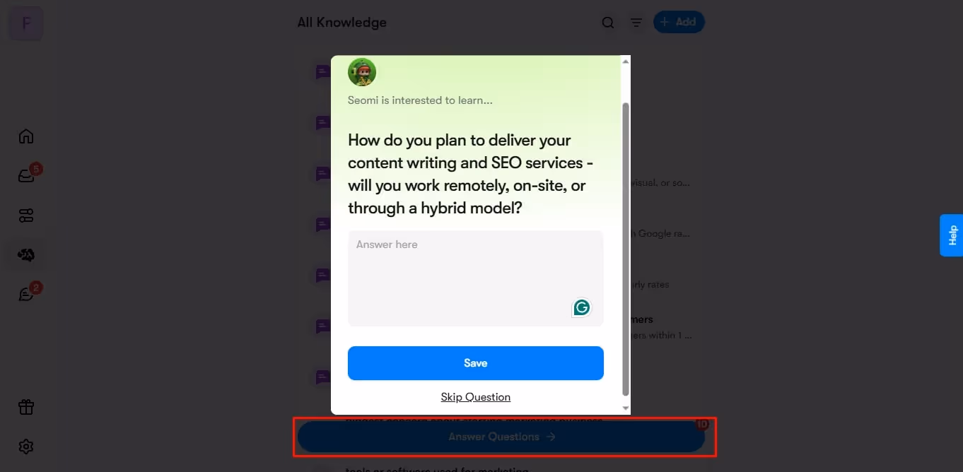 answer survey questions