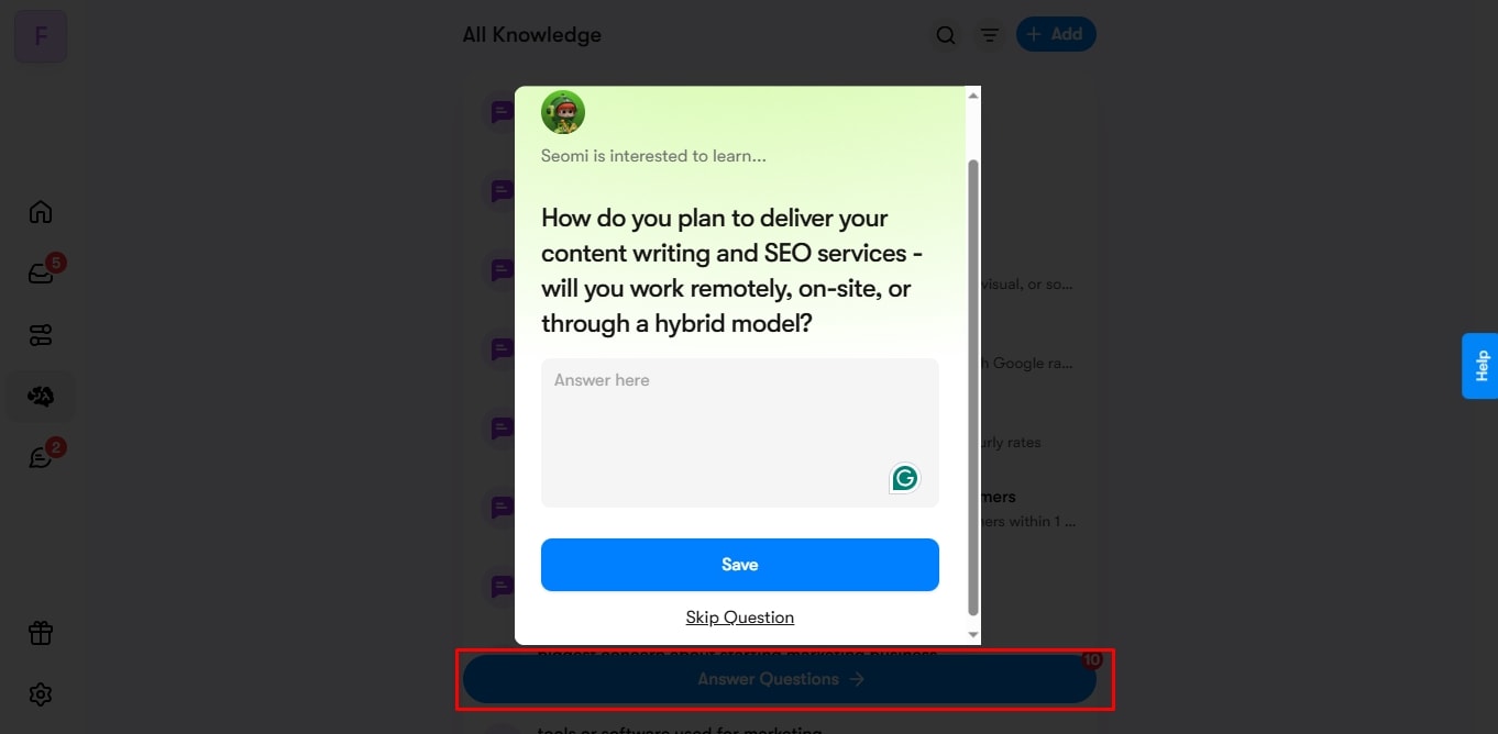 answer survey questions