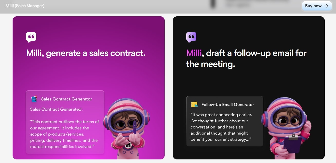 ai sales manager milli