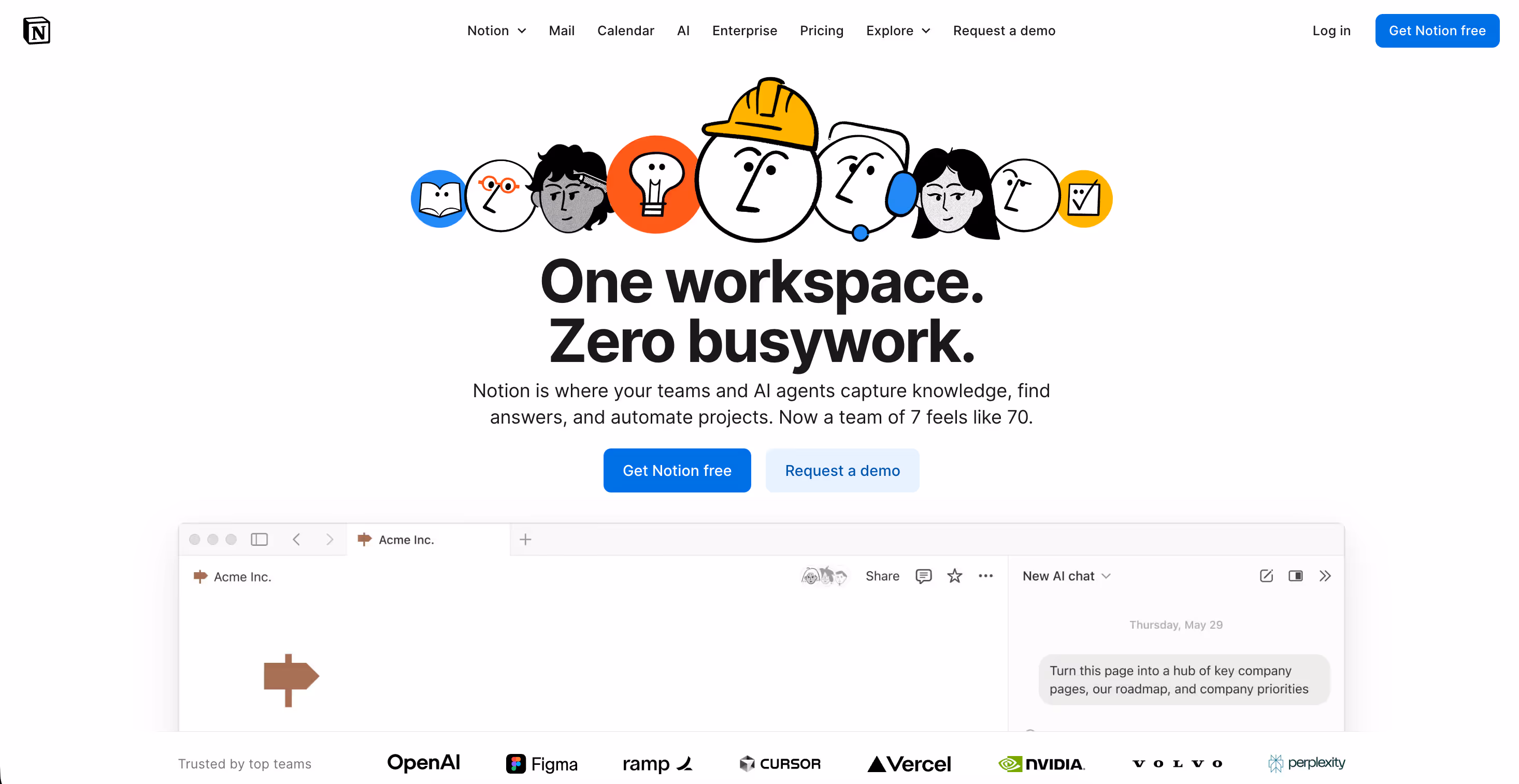 notion workspace to plan and organize content