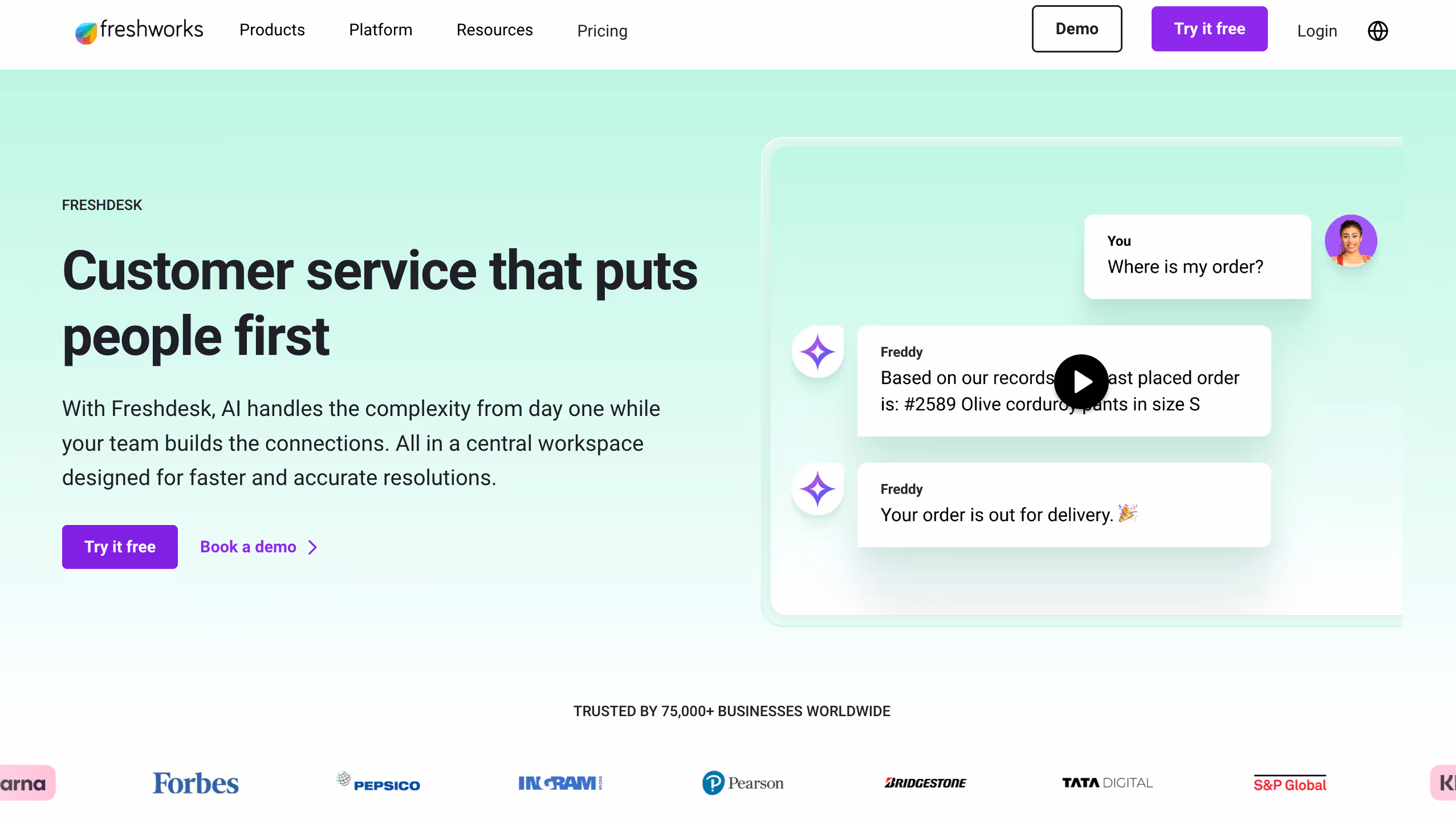 freshdesk with centralized customer ticketing 