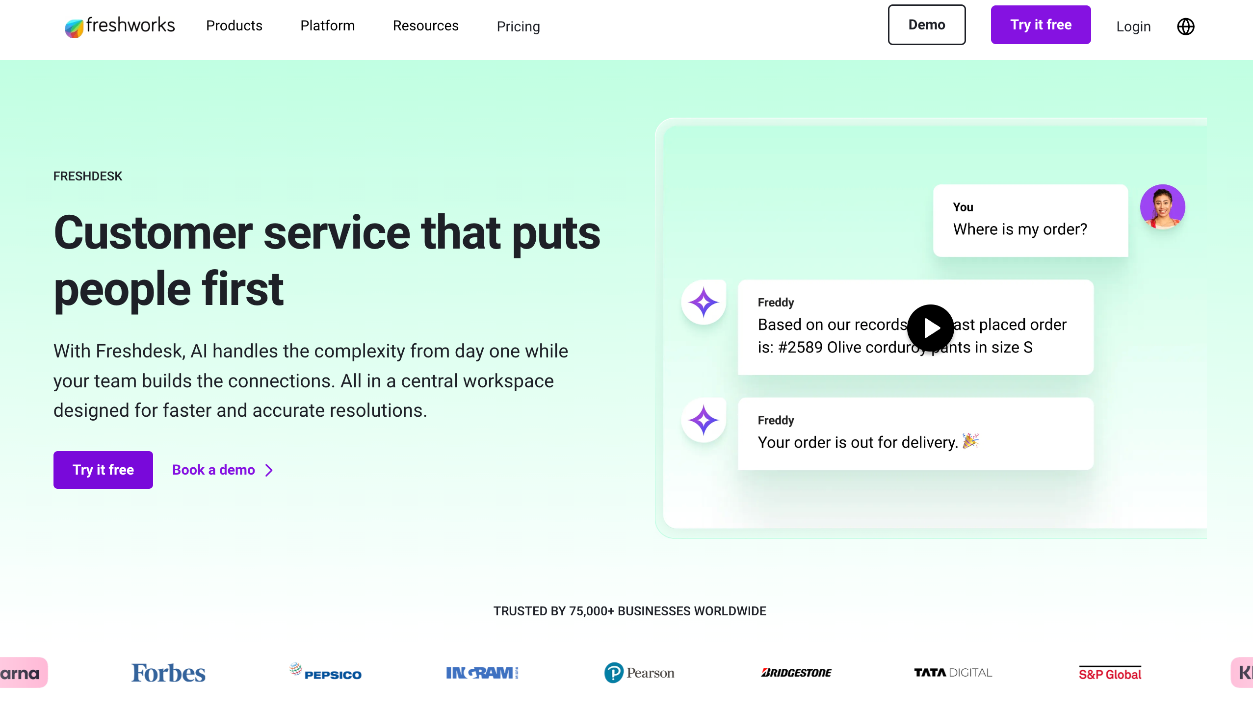 freshdesk with centralized customer ticketing