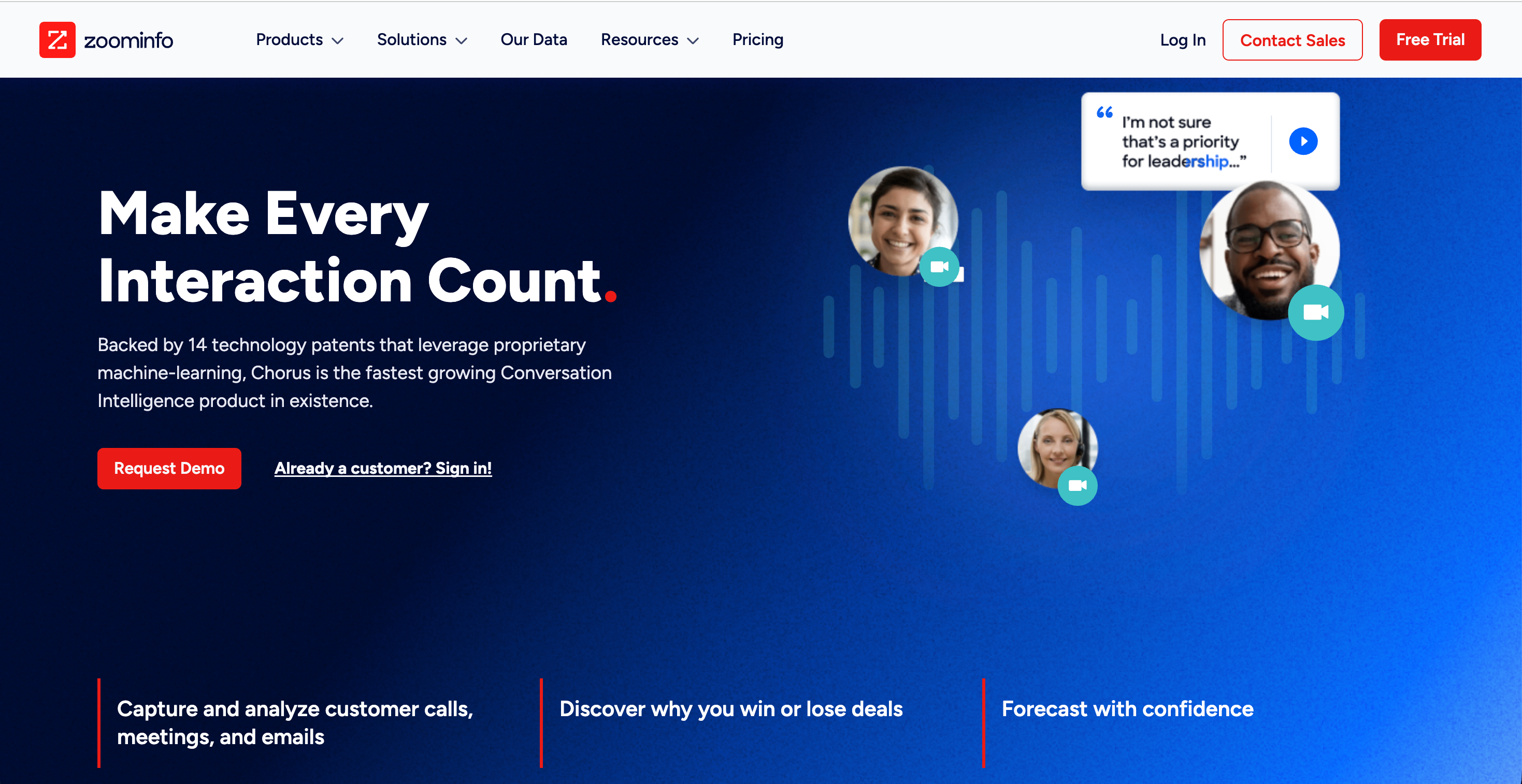 chorus ai for analyzing sales calls and meetings