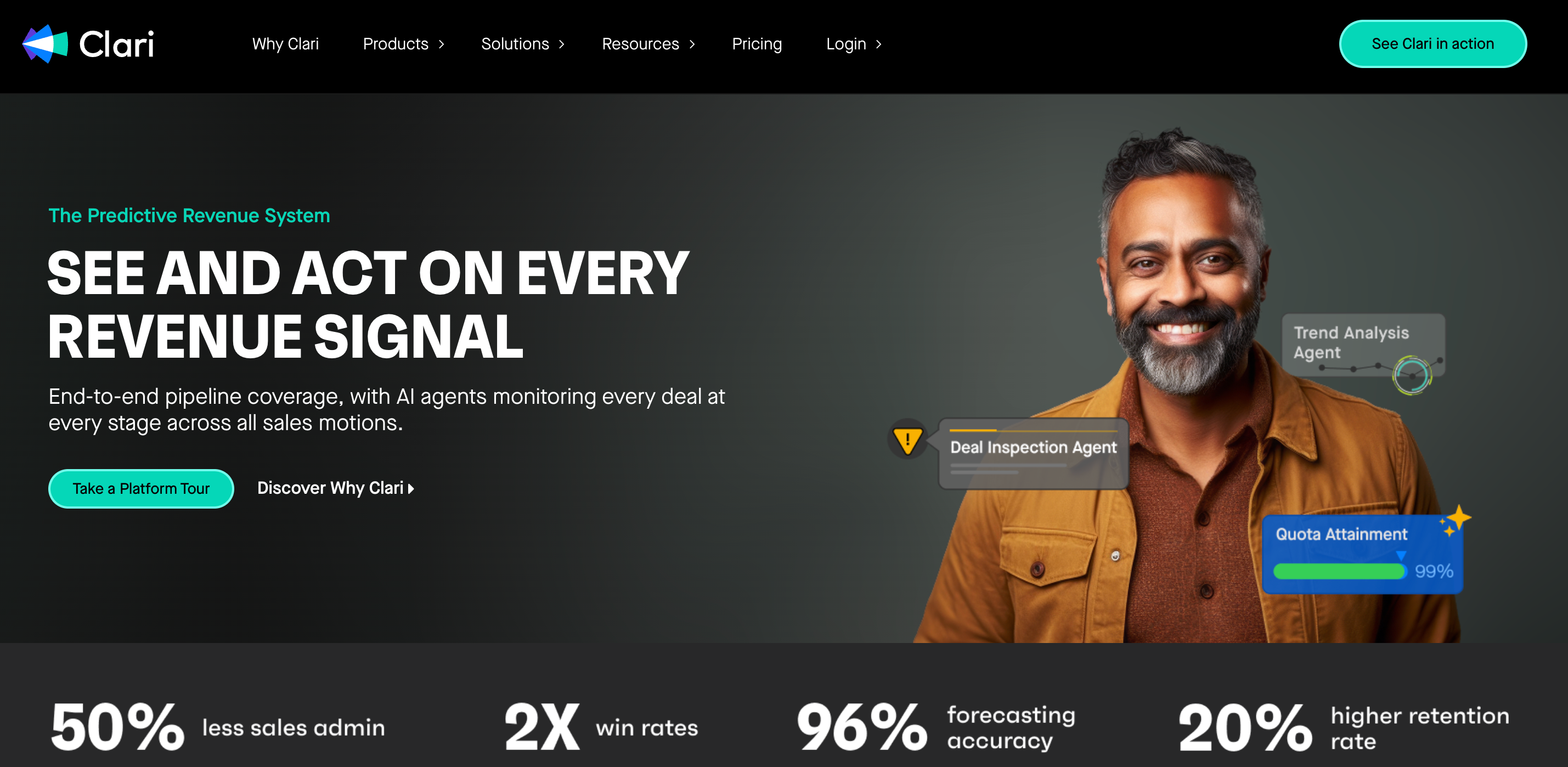 clari for revenue forecasting and pipeline management