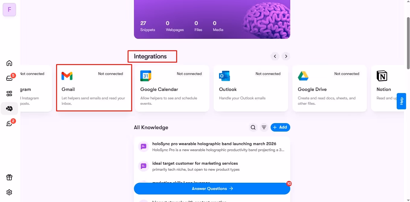 integration for ai email writing