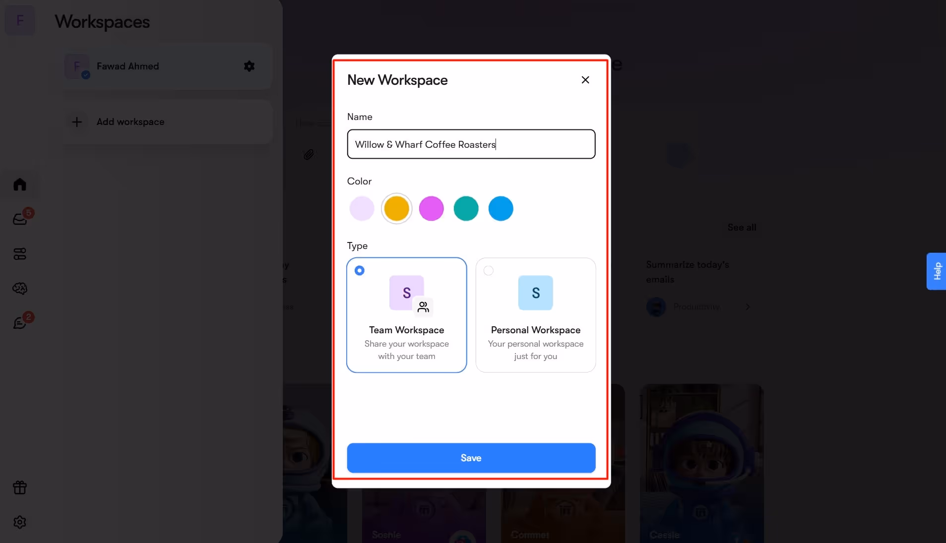 workspace for ai social media bot