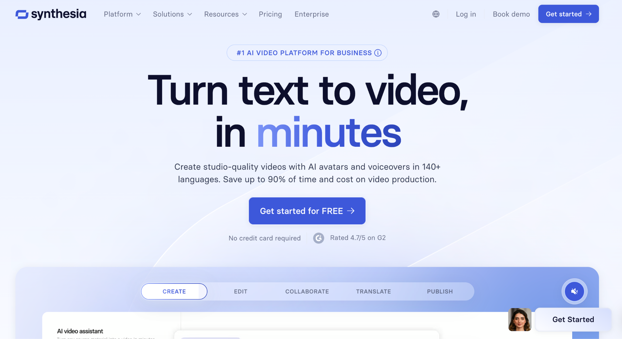synthesia ai video creation for ecommerce content