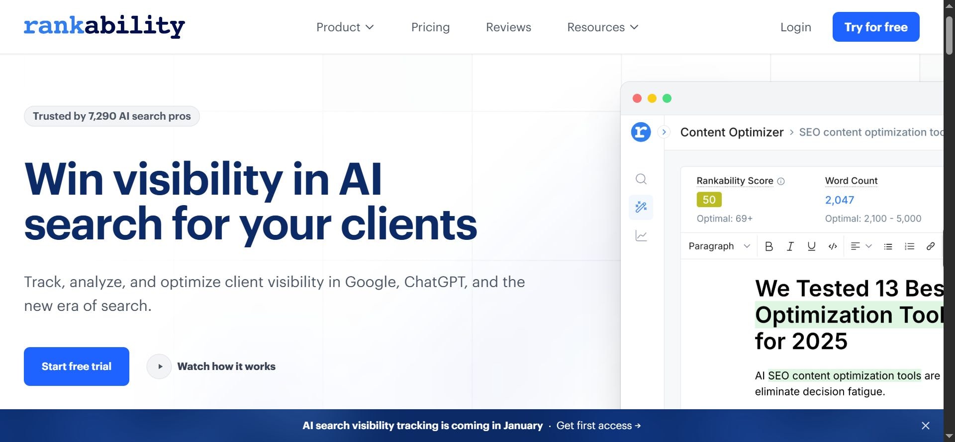 rankability for seo audit