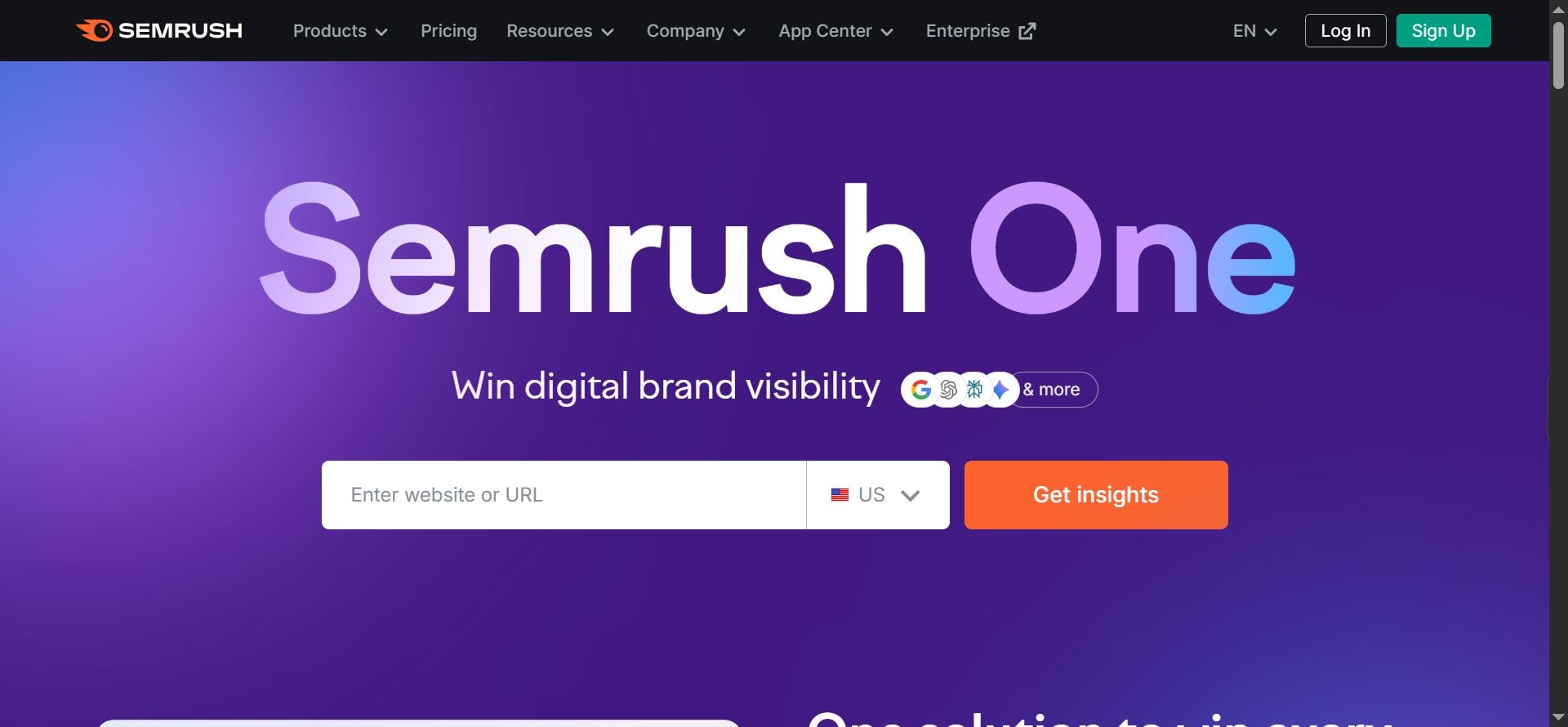 semrush one seo audit tool