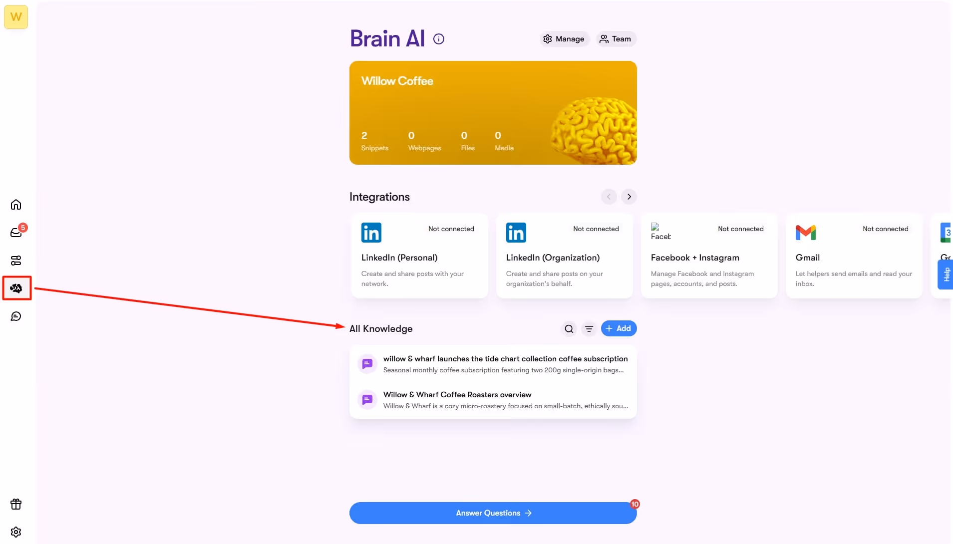 ai virtual assistant shared knowledge base