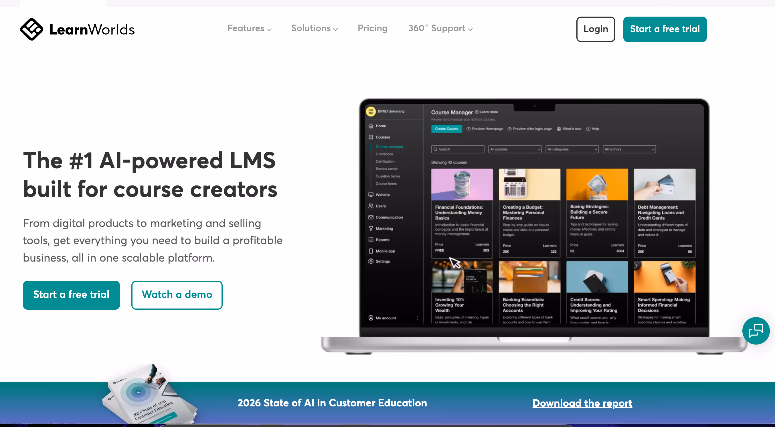 learnworlds course and coaching platform